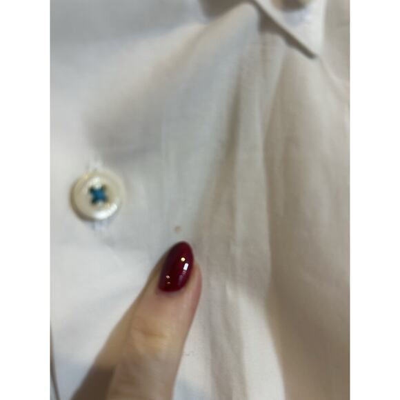 Peter Millar Shirt Mens Medium white long sleeve Weekender Wash Cotton Outdoor - Picture 6 of 7